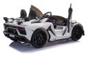 Lamborghini Aventador SVJ Roadster Biały - Auto na Akumulator dla Dzieci