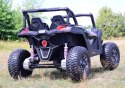 Mega Buggy Sxs Dla 2 Dzieci 2x120w Czarne, Super Moc, Przesuwane Siedzenie, Walizka/bbh028