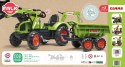 Traktor CLAAS AVEC Zielony na Pedały z Przyczepką od 3 Lat, Falk