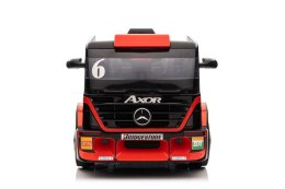 Auto Na Akumulator Mercedes Axor + Naczepa XMX622B Czerwony LCD