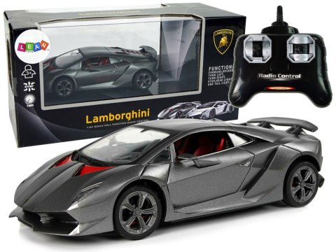 Samochód Zdalnie Sterowany Lamborghini 1:24 Srebrne, 2.4 G Światła