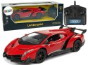 Samochód Zdalnie Sterowany Lamborghini Veneno Czerwone 1:24, 2.4 G Światła