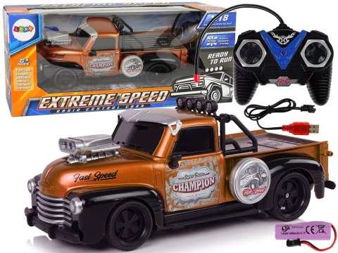 Samochód Zdalnie Sterowany Pick-up Champion 1:18 Brązowy