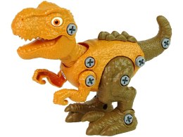 Zestaw Dinozaur Tyranozaur Rex z Jajkiem DIY Do Rozkręcania Pomarańczowy