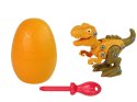 Zestaw Dinozaur Tyranozaur Rex z Jajkiem DIY Do Rozkręcania Pomarańczowy