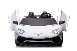 Lamborghini Aventador SV Na Akumulator Biały Dla Dwójki Dzieci XXL - Silnik Bezszczotkowy 24V