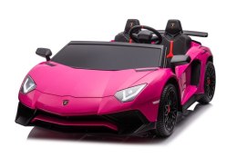 Lamborghini Aventador SV Na Akumulator Różowy Dla Dwójki Dzieci XXL - Silnik Bezszczotkowy 24V