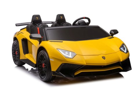 Lamborghini Aventador SV Na Akumulator Żółty Dla Dwójki Dzieci XXL - Silnik Bezszczotkowy 24V