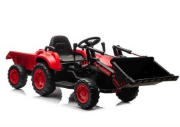 Traktor Na Akumulator Z łyżką i naczepą BW-X002A Czerwony