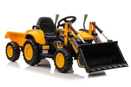 Traktor Na Akumulator Z łyżką i naczepą BW-X002A Żółty