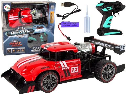 Samochód Zdalnie Sterowany Drift Sportowy R/C 1:16 Czerwone Para Wodna