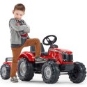 Traktor Massey Ferguson Czerwony na Pedały z Przyczepką od 3 Lat, Falk