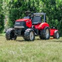 Traktor na Pedały Case Czerwony Duży z Przyczepką od 3 lat, Falk