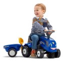 Traktorek Baby New Holland Niebieski z Przyczepką + akc. od 1 roku, Falk