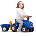 Traktorek Baby New Holland Niebieski z Przyczepką + akc. od 1 roku, Falk