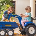 Traktorek New Holland na Pedały Niebieski z Przyczepką od 3 Lat, Falk