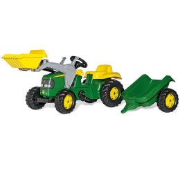 Traktor na pedały John Deere z łyżką i przyczepą 2-5 Lat, Rolly Toys