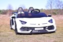 Auto Na Akumulator Lamborghini Aventador SVJ Biały Dla 2 Dzieci Drift /sx2028