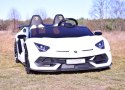 Auto Na Akumulator Lamborghini Aventador SVJ Biały Dla 2 Dzieci Drift /sx2028