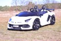 Auto Na Akumulator Lamborghini Aventador SVJ Biały Dla 2 Dzieci Drift /sx2028