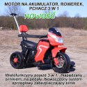 Motorek Na Akumulator, Rowerek I Pchacz 3 W Jednym Czerwony HL108