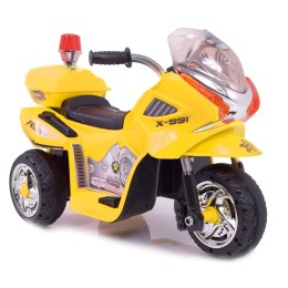 Motorek Na Akumulator Policyjny Z Kogutem Żółty/wxe368