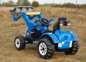 Traktor Na Akumulator Z Łyżką Kingdom Niebieski JS328a