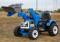 Traktor Na Akumulator Z Łyżką Kingdom Niebieski JS328a