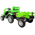 Traktor Na Akumulator Large Z Przyczepą Zielony SH6688