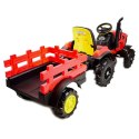 Traktor Na Akumulator Z Przyczepą Czerwony TT990d