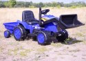 Traktor Na Akumulator Z Przyczepą - JCX Niebieski S-617