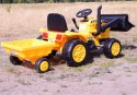 Traktor Na Akumulator Z Przyczepą - JCX Żółty S-617