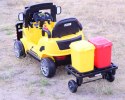 Wózek Widłowy Na Akumulator Z Przyczepą Żółty, Pilotem / Wh101
