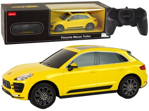 Samochód Zdalnie Sterowany Porsche Macan Turbo 1:24 Rastar Żółty