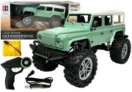 Auto Zdalnie Sterowane Land Rover Defender D110 R/C Zielony 7.5 km/h 1:14 2.4G