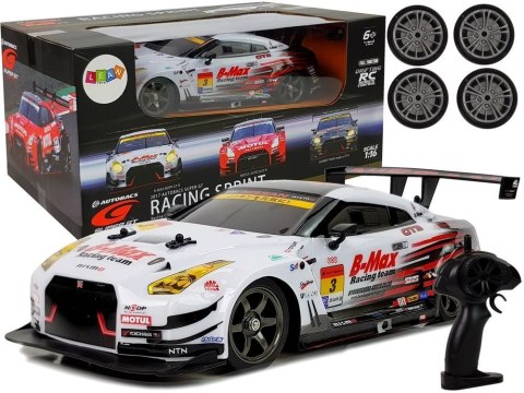 Auto Wyścigowe Drift Zdalnie Sterowane Biały Nissan GT-R Nismo GT3 1:16 2.4G