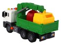 Ciężarówka Śmieciarka Z Dźwigiem Napęd Frykcyjny Dźwięki Zielona 1:16