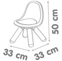 SMOBY Krzesełko z Oparciem Ogrodowe Do Pokoju Biało-Niebieskie