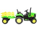 Mega Traktor Na Akumulator Z Przyczepą Zielony /hl3388