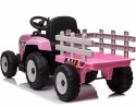 Super Traktor Blow - Na Akumulator Z Przyczepą Różowy, Miękkie Koła, Miekkie Siedzenie, Pilot/xmx611