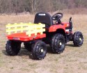 Super Traktor Fast Na Akumulator Z Przyczepą Czerwony, Miękkie Koła, Miękkie Siedzenie, Pilot/jc005