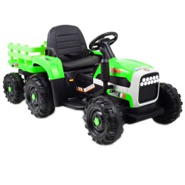Super Traktor Fast Na Akumulator Z Przyczepą Zielony, Miękkie Koła, Miękkie Siedzenie, Pilot/jc005