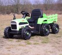 Super Traktor Fast Na Akumulator Z Przyczepą Zielony, Miękkie Koła, Miękkie Siedzenie, Pilot/jc005