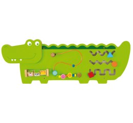 Tablica Edukacyjna Manipulacyjna Sensoryczna Drewniana Viga Toys Krokodyl Certyfikat FSC Montessori